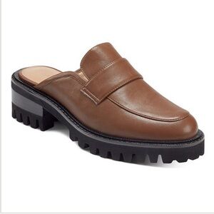 Aerosoles Women's Brown Reba Platform Mule Loafers Slides Lug Sole Size 7.5